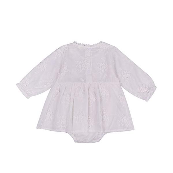 F S Maumu ベビー 新生児 ロンパース 女の子 長袖 ワンピース 赤ちゃん 刺繍 直営限定アウトレット ふわふわ スカート ベビー服 レース