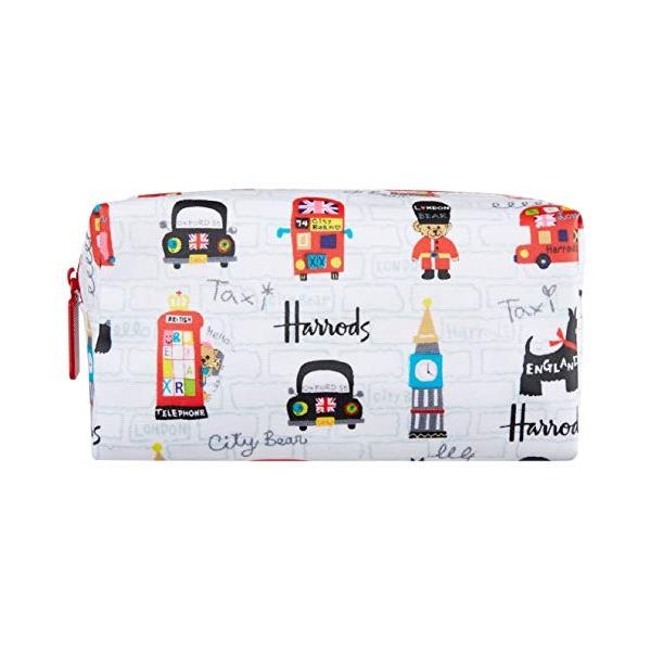 英国 Harrods ハロッズ ロンドン シティー ハロッズのロゴ入りリボンラッ 爆売りセール開催中 コスメバッグ トラベルポーチ ベア