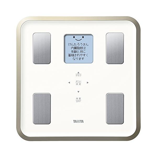 タニタ 体組成計 正規店 810 Wh ホワイト 顔イラストや応援メッセージ表示 フルドット液晶の表示画面採用