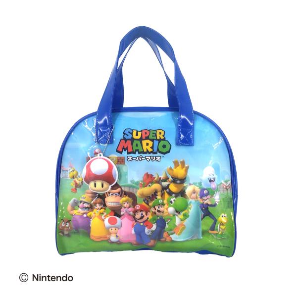 スーパーマリオ ビーチボストンバッグ プールバッグ 水泳 海 ビニールバッグ プール ビーチグッズ ビーチバッグ スウィムバッグ スイミング 水遊び 海水浴