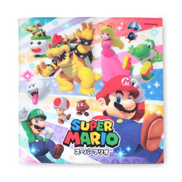スーパーマリオ ハンカチ　マリオ　スーパーマリオブラザーズ 任天堂（Nintendo） スーパーマリオ ハンカチ (マリオキャラクターズ柄