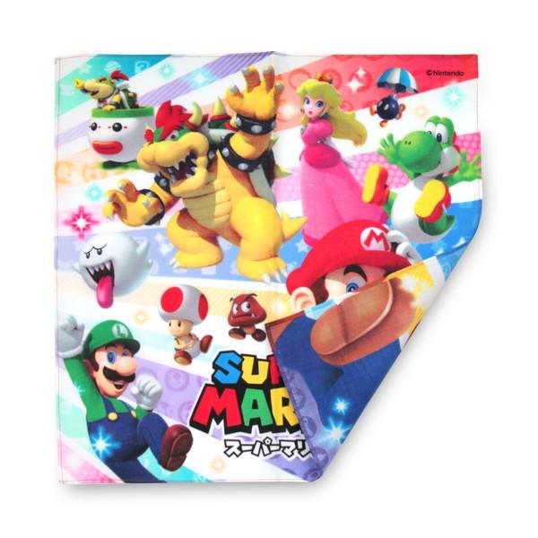 任天堂（Nintendo） スーパーマリオ ハンカチ (マリオキャラクターズ柄