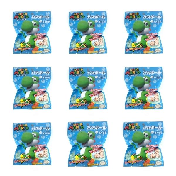 スーパーマリオ ヨッシーの卵バスボール バスボール バスボム バスパウダー 入浴剤 9個セット 全10種 リンゴの香り まとめ買い お風呂 バスグッズ MBS-951A-09