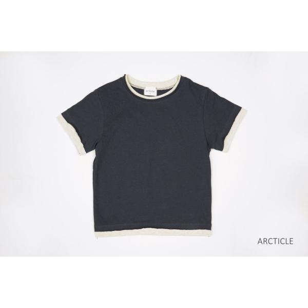 特価 即日発送可 韓国子供服 article Tシャツ 半袖 重ね着風 おしゃれ