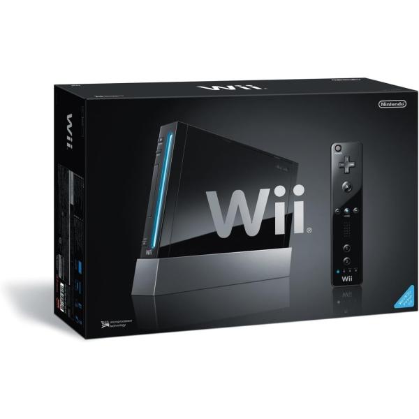 完品 Wii 本体 (クロ) (「Wiiリモコンジャケット」同梱) (RVL-S