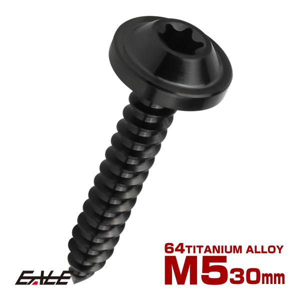 タッピングネジ M5×30mm チタン トルクス穴 フランジ付き ビス