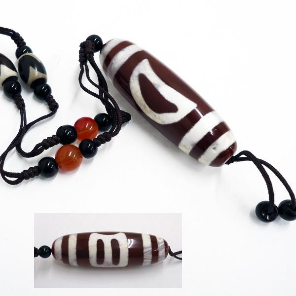 メール便送料無料 チベット天珠ネックレス (N14) 日月天珠