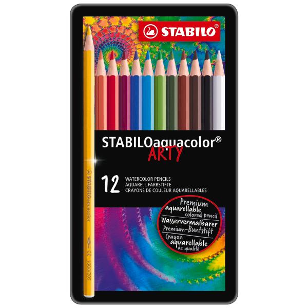STABILO スタビロ 水彩色鉛筆 アクアカラー 12色 1612-5 : Earth