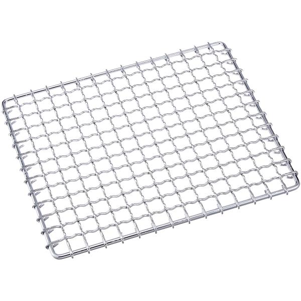 遠藤商事 TKG 焼き網 27cm 幅(mm)×奥行(mm):270×240 重量:502g 材質:鉄・クロームメッキ 線の直径φ2.5mmの太く頑丈