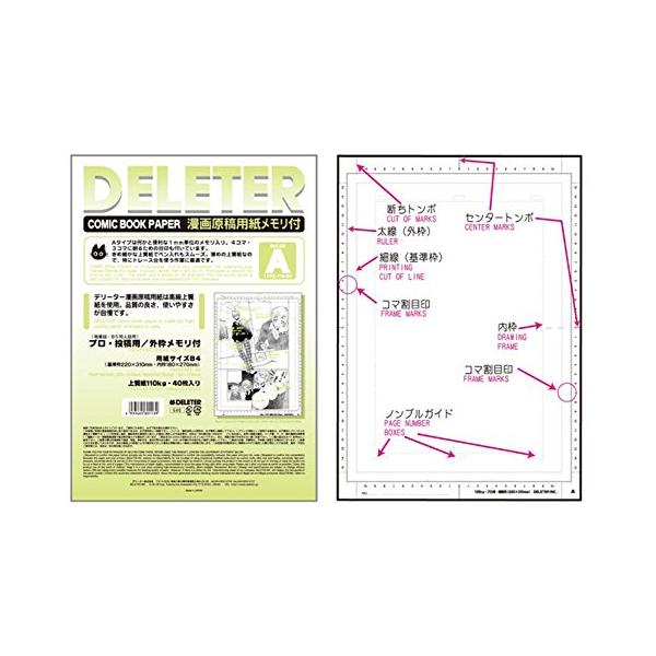 デリーター 原稿用紙 B4 110kgメモリ付 (A)