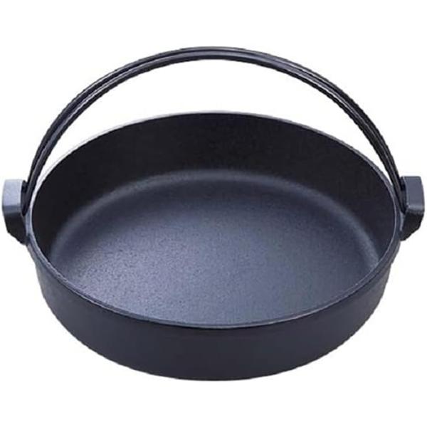 岩鋳 Iwachu すき焼き鍋 南部ツル付24 黒焼付 内径24cm IH対応 南部鉄器 20038