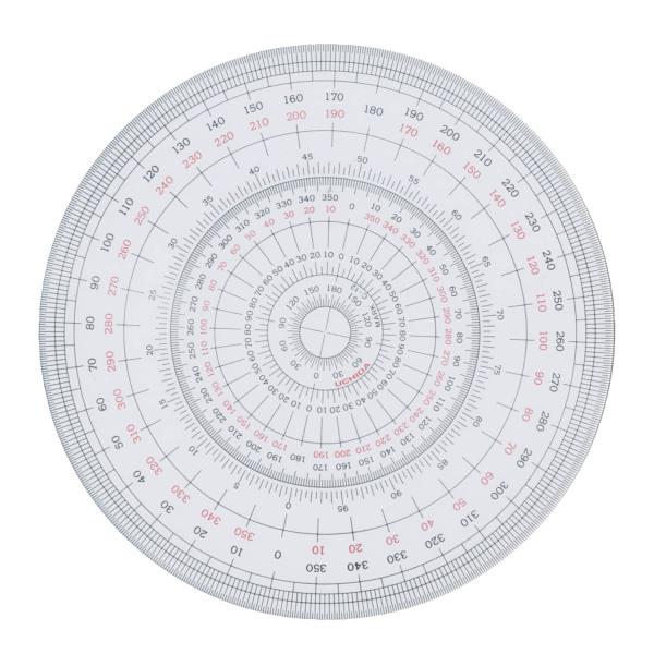 Uchida drawing instrument ウチダ製図器(Uchidaseizuki) 全円分度器 12cm 1-822-0000