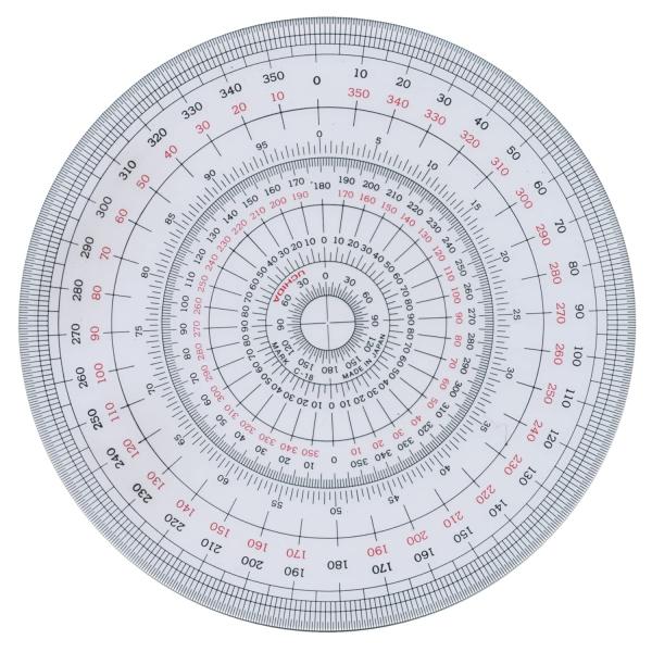 ウチダ 全円分度器 18cm 1-822-0002