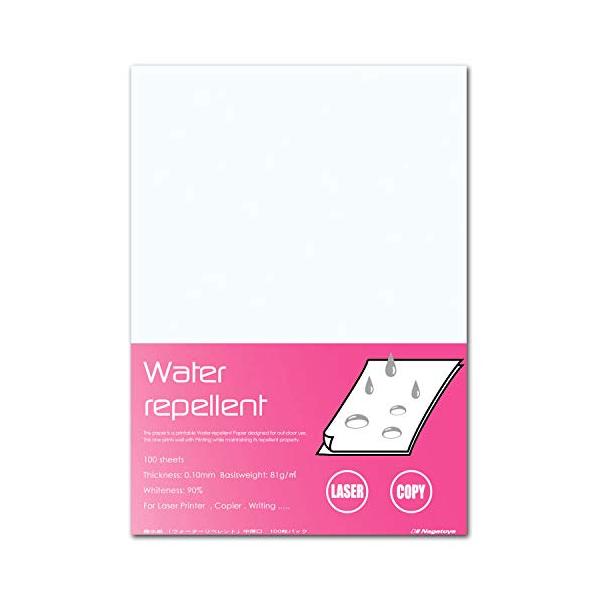 長門屋商店 撥水紙 【ウォーターリペレント】 ナ-WR101 A4 中厚口 100枚