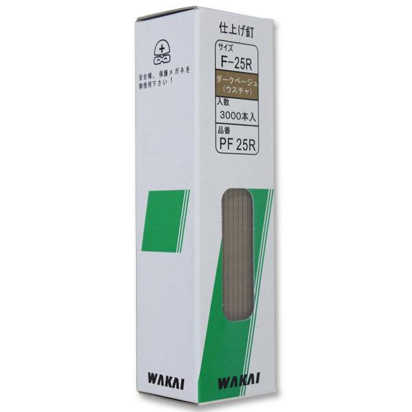 【ご購入後の当店からの連絡はご登録のメールアドレスに通知いたします。必ずご確認ください】【商品概要】線径:1.1mm頭径:1.9mm足長さ:25mm色:ダークベージュ(薄茶)用途:巾木、額縁、窓回り、化粧ボード、フローリングなどの各種仕上げ...