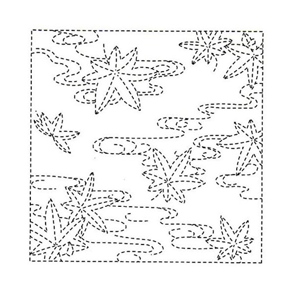 【ご購入後の当店からの連絡はご登録のメールアドレスに通知いたします。必ずご確認ください】【商品概要】刺し子布【商品説明】オリムパス 刺し子 花ふきん 布パック 流水もみじ（白）14 [刺し子 刺繍 刺しゅう 和調手芸 布小物 olympus...