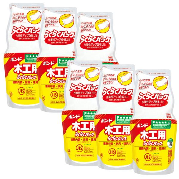 他サイト： コニシ ボンド 木工用(ポリ袋) らくらくパック 1kg 6袋入り #40168の商品画像