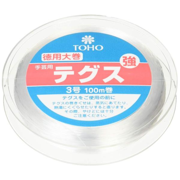 TOHO テグス 太さ約0.29mm×約100m巻 強 3号 スキ 6-100-13