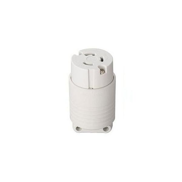 明工社 接地2P 30A引掛コネクターボデー 30A 125V (白) (L5-30R 準拠) MH8153W