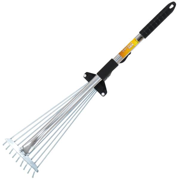 【ご購入後の当店からの連絡はご登録のメールアドレスに通知いたします。必ずご確認ください】【商品概要】9本爪の先端が丸い形状で土に刺さりにくい。サイズ ; 縮小時/約56cm 伸長時/約76cm爪幅が約110mm~約260mmに広がる。【商品...