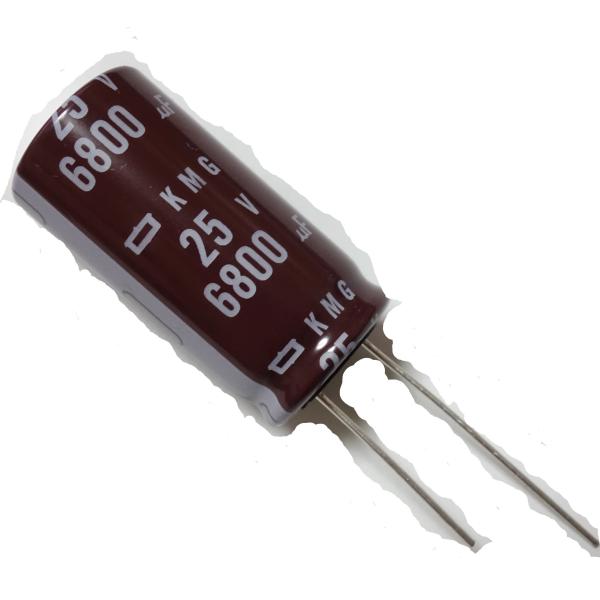 日本ケミコン アルミ電解コンデンサー 25V 6800μF(105℃品) 【EKMG250ELL682MMP1S】