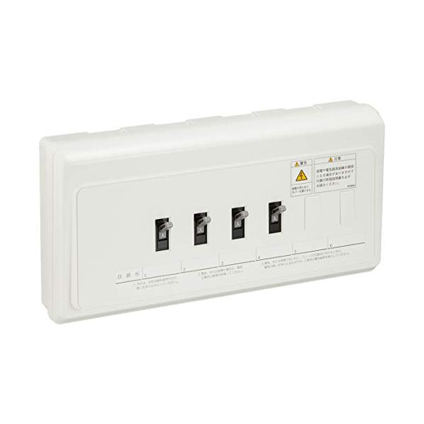 【ご購入後の当店からの連絡はご登録のメールアドレスに通知いたします。必ずご確認ください】【商品概要】分岐回路数:4予備回路数:2主幹(A):なし分岐回路(2P1E):3分岐回路(2P2E):1【商品説明】電気を安全・安心・便利・快適に使用す...