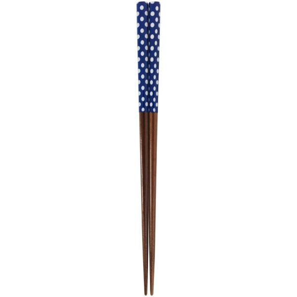 アオバ 子供箸 食洗機対応 天然木 ピリオド 青 19.5cm