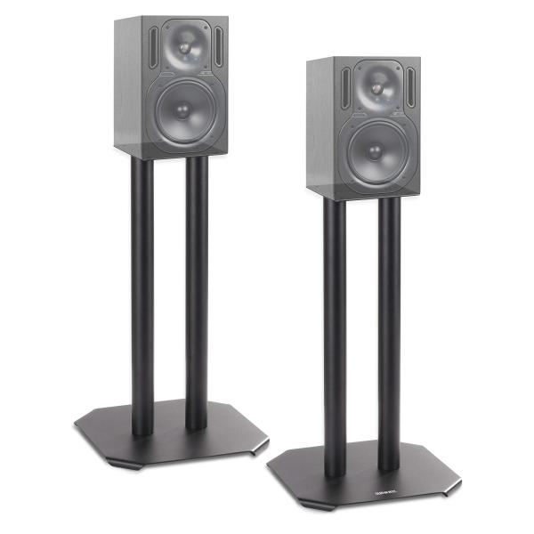 Duronic SPS1022-40 二本一組スピーカースタンド 40cm 黒色 天板