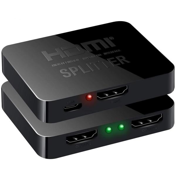 Hikary HDMI 分配器 1入力2出力 3D対応 HDMI スプリッター ２画面同時出力可能！ 4K2K(2160p)/3D映像対応