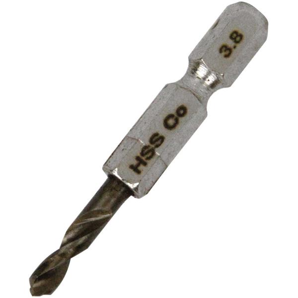 【ご購入後の当店からの連絡はご登録のメールアドレスに通知いたします。必ずご確認ください】【商品概要】サイズ:3.8mm標準穴あけ可能厚:(ステンレス)1.0mm・(鉄)2.0mm軸:六角軸6.35mm使用電動工具:充電式インパクトドライバー...