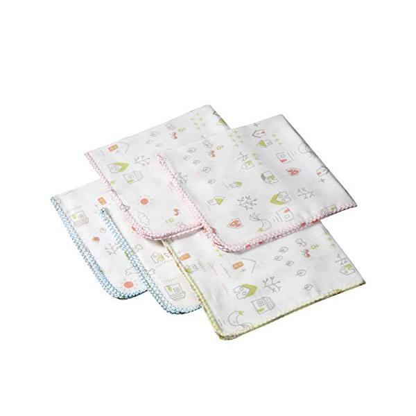 他サイト： イサム商会 綿100% 日本製 ダブルガーゼハンカチ ハウス柄 32x32センチメートル (x 5) 5枚の商品画像