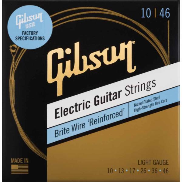 他サイト： Gibson/SEG-BWR10 Brite Wire 'Reinforced' Electric Guitar Strings 10-46 Lighの商品画像