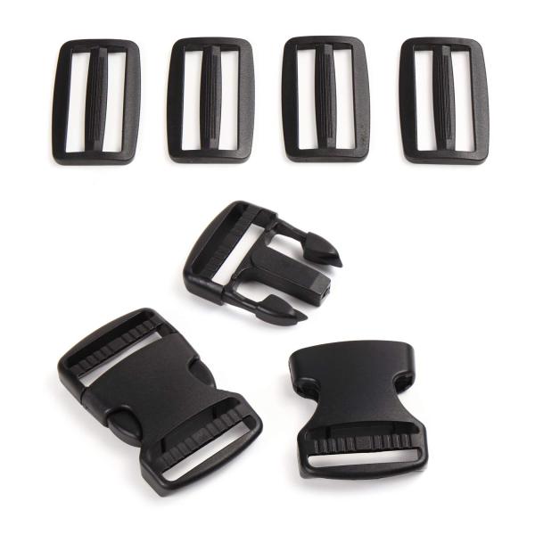 【ご購入後の当店からの連絡はご登録のメールアドレスに通知いたします。必ずご確認ください】【商品概要】【タイプ】 両側で長さ調整機能を備えたタイプ（両引き） 【 バックル 2個入・テープアジャスター 4個入 】【サイズ】 内径：38mm （対...