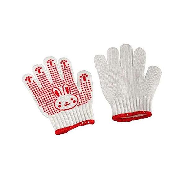 【ご購入後の当店からの連絡はご登録のメールアドレスに通知いたします。必ずご確認ください】【商品概要】手のひら側に、うさぎの形のすべり止めが付いています。サイズ（約）・全長１６ｃｍ材質・ポリエステル　綿　ＰＶＣ（滑り止め部）５〜8歳目安【商品...