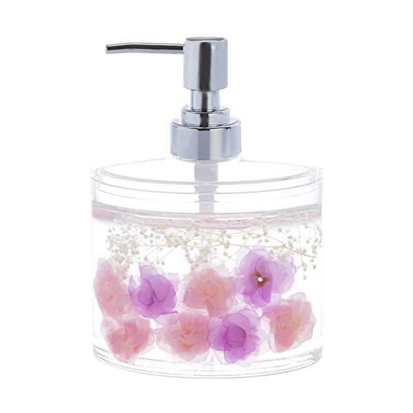 ロイヤルアーデン ソープ ディスペンサー スウィート ローズ アクリル 水中花 7.3×11×15cm