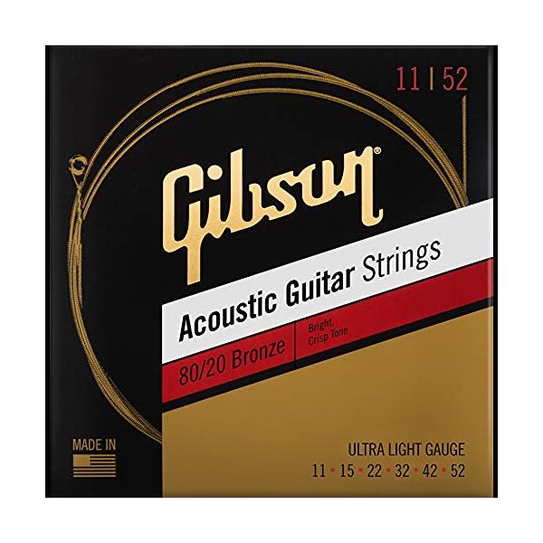 Gibson/SAG-BRW11 80/20 Bronze Acoustic Guitar Strings 11-52 Ultra-Light ギブソ
