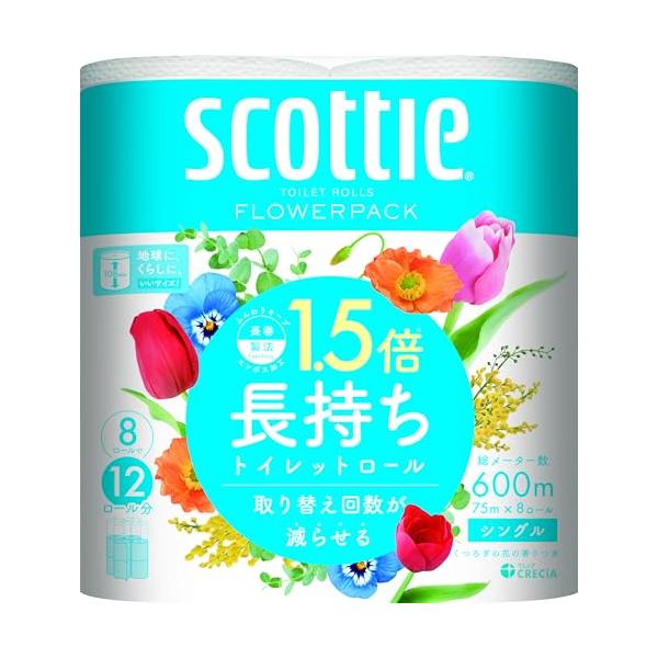【ご購入後の当店からの連絡はご登録のメールアドレスに通知いたします。必ずご確認ください】【商品概要】スコッティフラワ 1 5 倍 巻く シングル 8 rブラント名: 日本製紙クレシア(NIPPON PAPER CRECIA)メーカー名: ス...