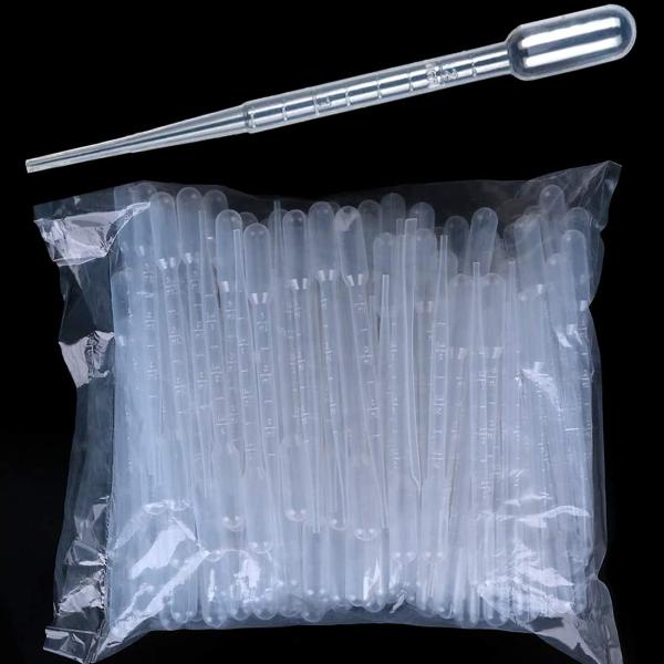 他サイト： スポイト ピペット プラスチック製 2mL 100本 ロング 目盛り付き 使い捨て 科学実験用 自由研究用 透明ピペットの商品画像