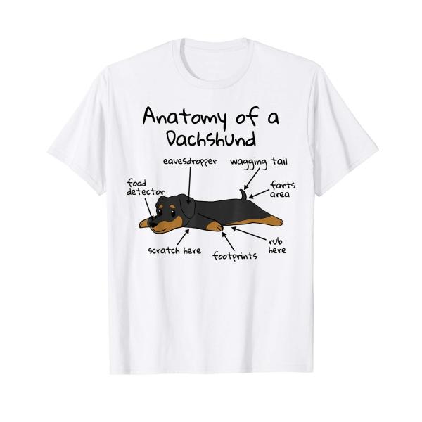 犬の解剖学ダックスフント犬 Tシャツ : Earth Community - 通販