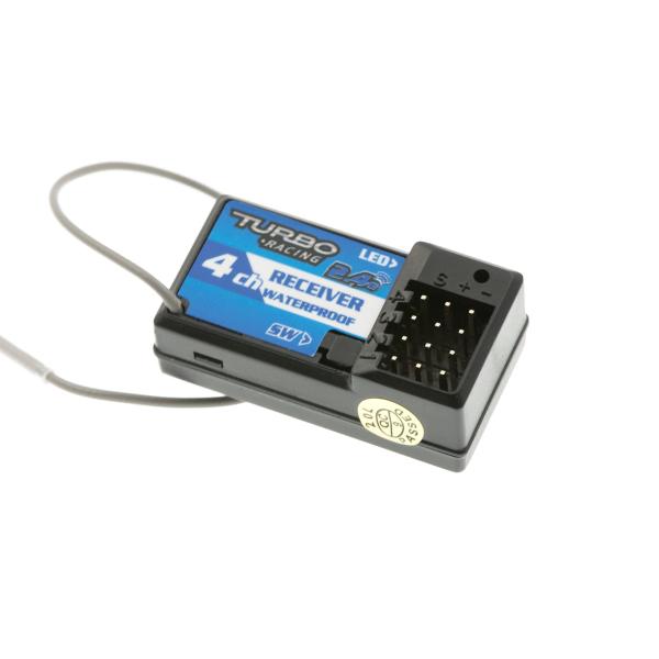 P.D TURBO RACING 4ch 2.4g 防水受信機/レシーバー RX41 : Earth