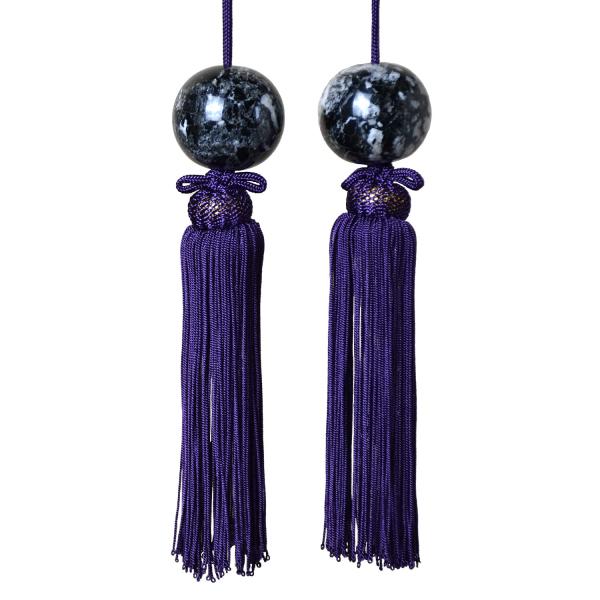 【ご購入後の当店からの連絡はご登録のメールアドレスに通知いたします。必ずご確認ください】【商品概要】大理石天然石　日本製人絹房サイズ：・石の径　約3.5cm　・房の長さ　約15cm（軸先下部から約25cm）重さ：約170g（風鎮2個で）天然...