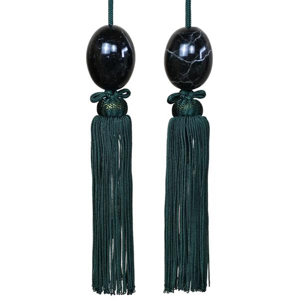 【ご購入後の当店からの連絡はご登録のメールアドレスに通知いたします。必ずご確認ください】【商品概要】大理石天然石　日本製人絹房サイズ：・石の径　約3.5cm 高さ約4.5cm　・房の長さ　約15cm（軸先下部から約25cm）重さ：約170g...