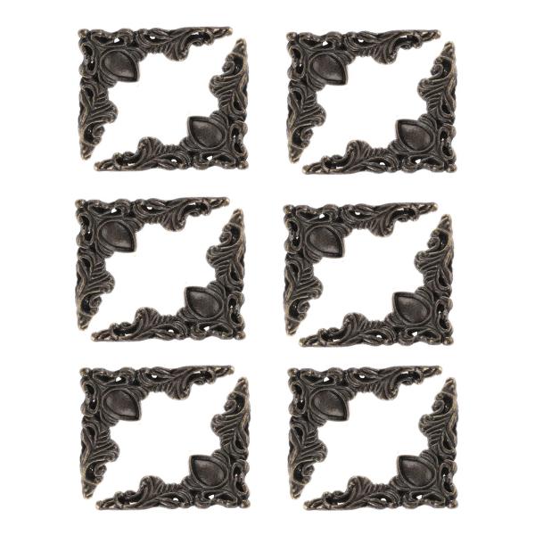 【ご購入後の当店からの連絡はご登録のメールアドレスに通知いたします。必ずご確認ください】【商品概要】【コーナー金具のサイズ】約40x40x55mm　厚さ：約2mm【商品仕様】亜鉛合金　カラー：ブロンズ　セット内容：本体x12個（※接着剤なし...