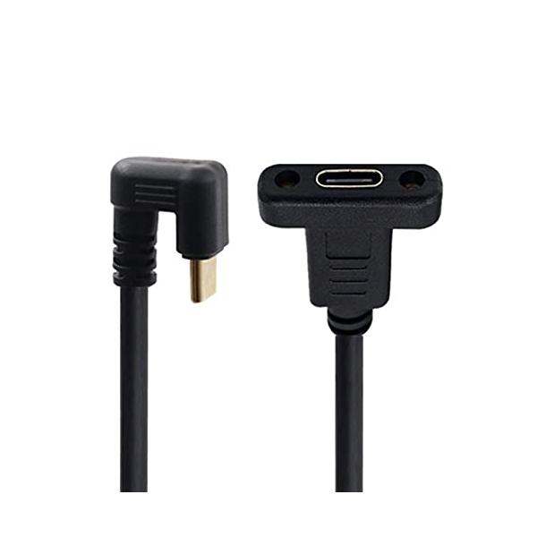 【ご購入後の当店からの連絡はご登録のメールアドレスに通知いたします。必ずご確認ください】【商品概要】NFHK 180度u形状バックアングルUSB-C USB 3.1タイプC男性雌ケーブル30cmタイプCコネクタはUSB3.1の新しいデザイン...