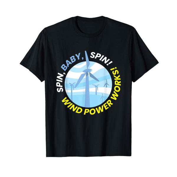 風力発電作品I 風力発電 風力エネルギー 再生可能 風力タービン Tシャツ