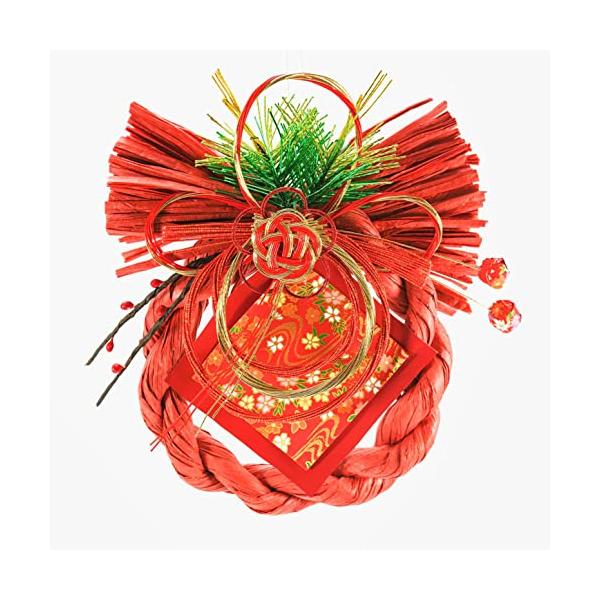 稲穂に水引きを添えた新年を迎える　和モダン　しめ縄　リース　お正月飾り　注連縄 47f6709a019a1550b90e12d632dc9a