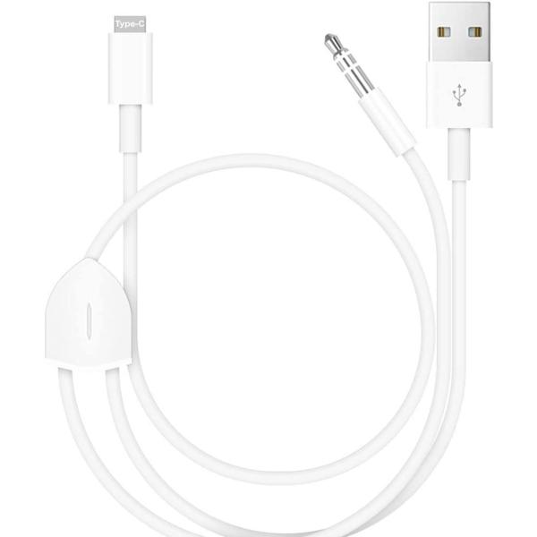 【AdLife】 Type-C AUXケーブル オーディオケーブル 車 Type C typeC Cケーブル 1.2m タイプC USB 充電 3.5