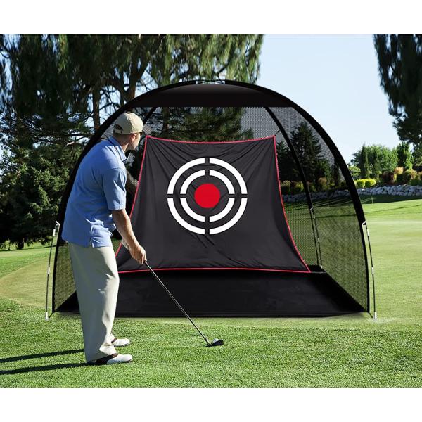 ゴルフネット ゴルフ練習ネット ヒッティング 練習用ゴルフ器具 トレーニング 自宅 ホーム 裏庭ゴルフ 2.1x1.5x0.9m ポータブル キャリー
