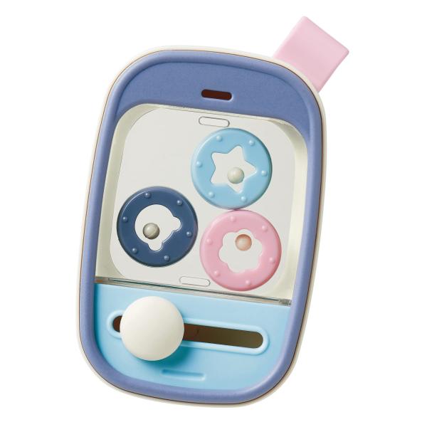 【ご購入後の当店からの連絡はご登録のメールアドレスに通知いたします。必ずご確認ください】【商品概要】対象年齢6ヶ月〜消毒（煮沸/薬液）可能で清潔を保てるガラガラスマホ型のラトル振ったりボタンを動かせば音が鳴るアンテナはやわらか素材【商品説明...