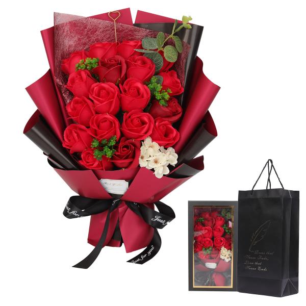 枯れない花ギフト！ソープフラワー18本セットの詳細レビュー